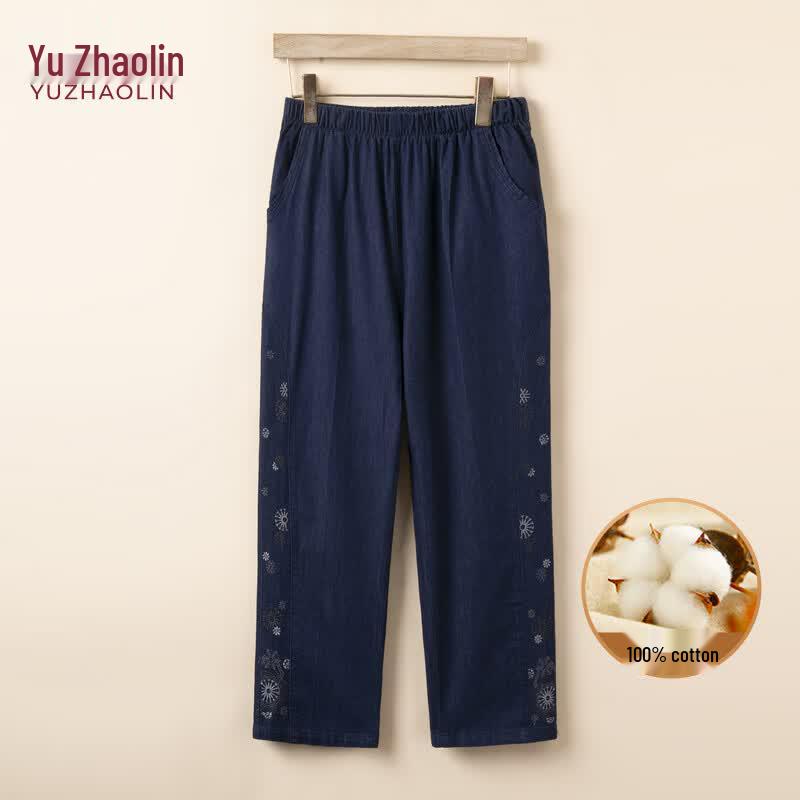 YUZHAOLIN Women s Summer Cropped Cotton Denim Jeans 2XL