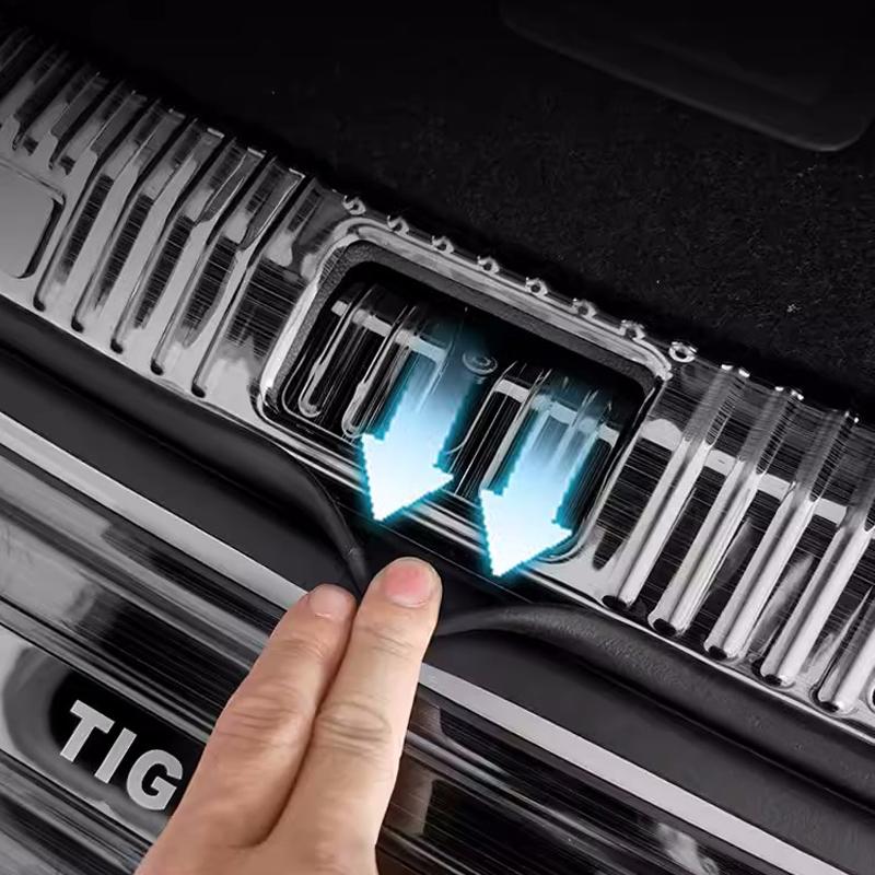 Trunk Guard Boot Protection Plate For Volkswagen Tiguan MK2 Car Threshold Guard Protective Bar Guards Stainless Steel