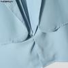 INCERUN Men Sets 3/4 Sleeve Mesh Sheer Layers Tops and Long Pants Casual Suits