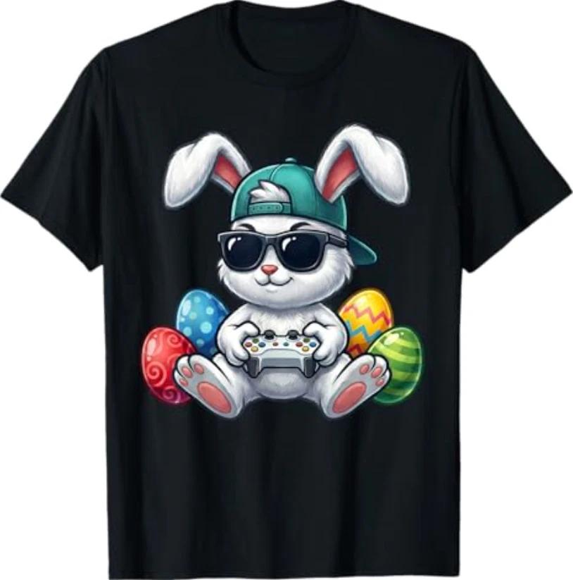 Funny Easter Bunny Gaming Video Game Gamer Easter Day T-Shirt 3XL