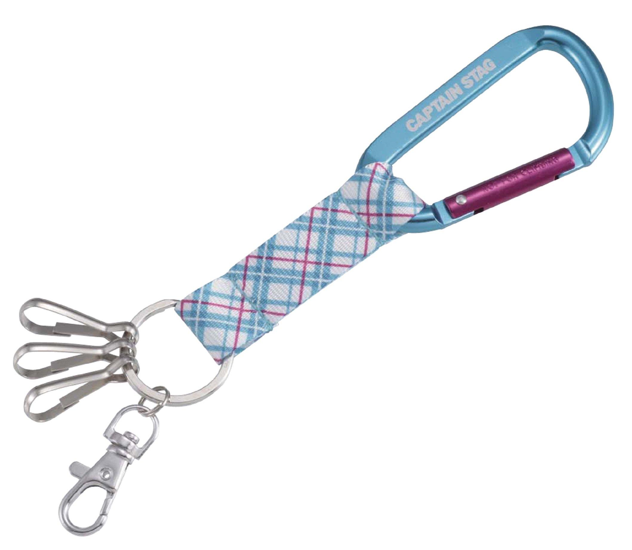 

CAPTAIN STAG Key ring with carabiner Fine check UM-1810