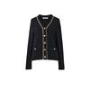 Blacknini Yin WAF/"Gatsby" Australian Mernu Wool Gold Silk Trim Knitting Vest Cardigan