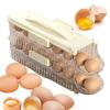 Fridge Egg Dispenser Space Saving Fridge Egg Rack 1/2/3 Layer Rolling Eggs Dispenser Organizer for Refrigerator Kitchen Cabinets