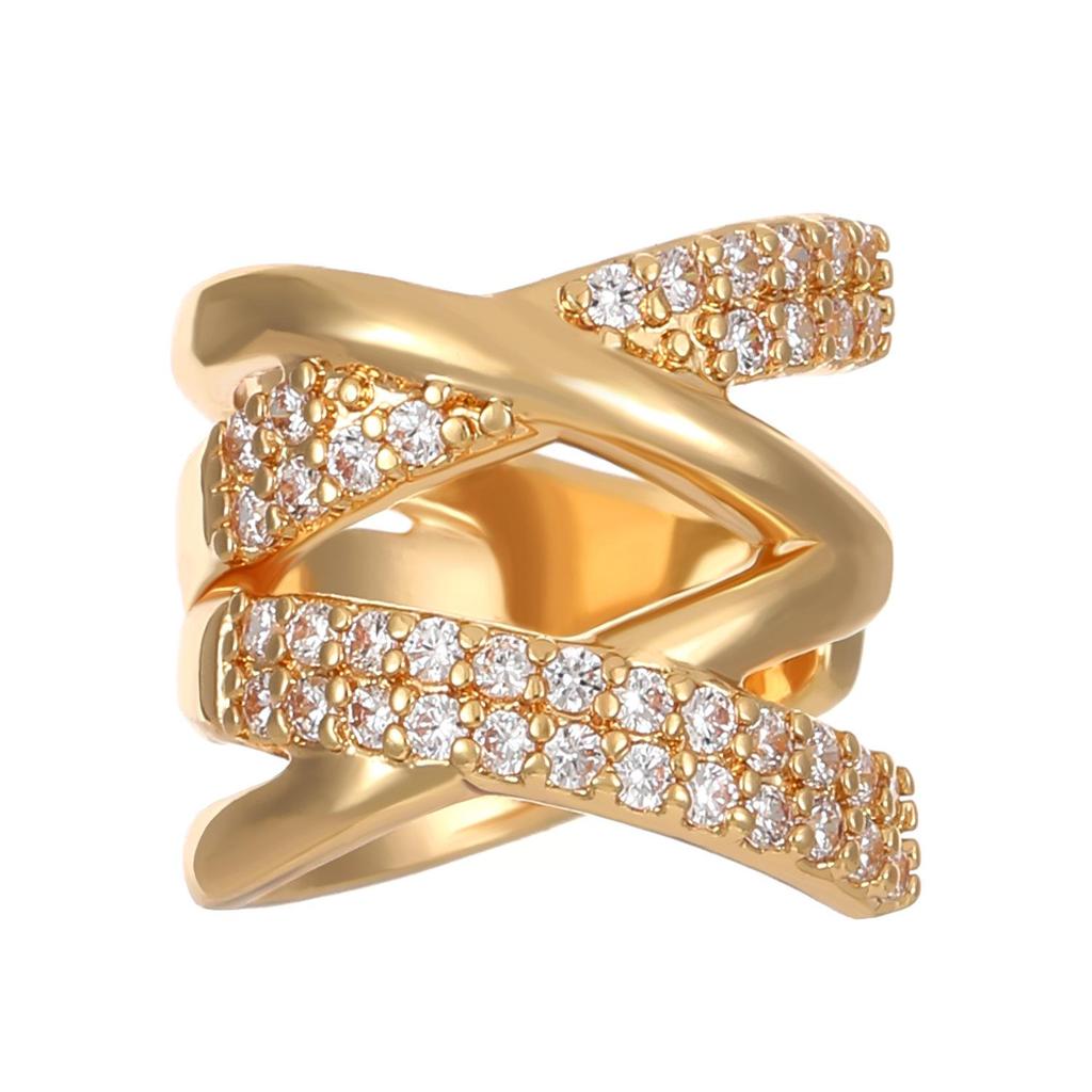 High-End Double-Layer X Cross Ear Cuff - No Piercing Needed, Fashion-forward Women's Clip for a Unique Look