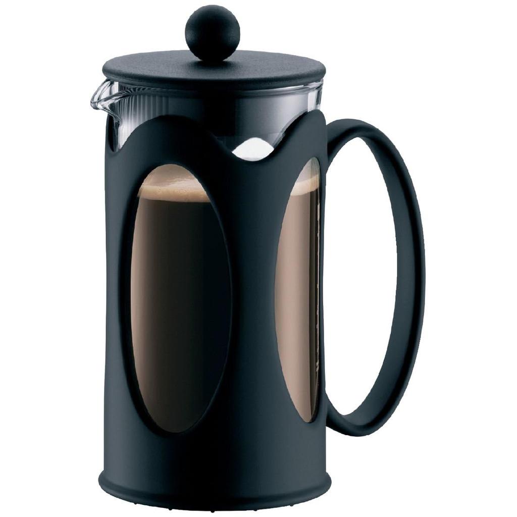 BODUM Coffee Maker Coffee Press KENYA Kenya French Press Coffee Maker 350ml Black Stainless Steel Filter Glass Beaker Immersion Type Coffee [Genuine