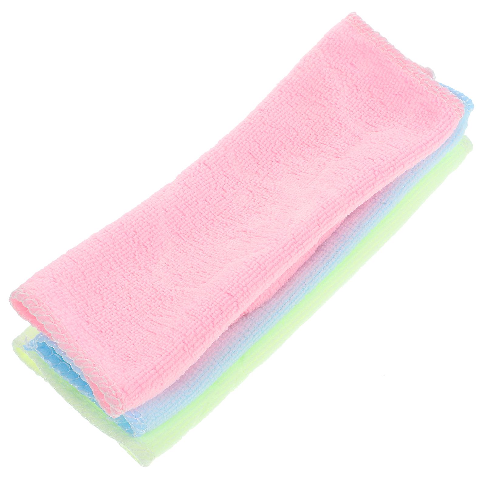 10Pcs Microfiber Fiber Towels Quick Dry Face Hand Washcloths 20x20cm Assorted Color Highly Absorbent Durable Microfiber Towels