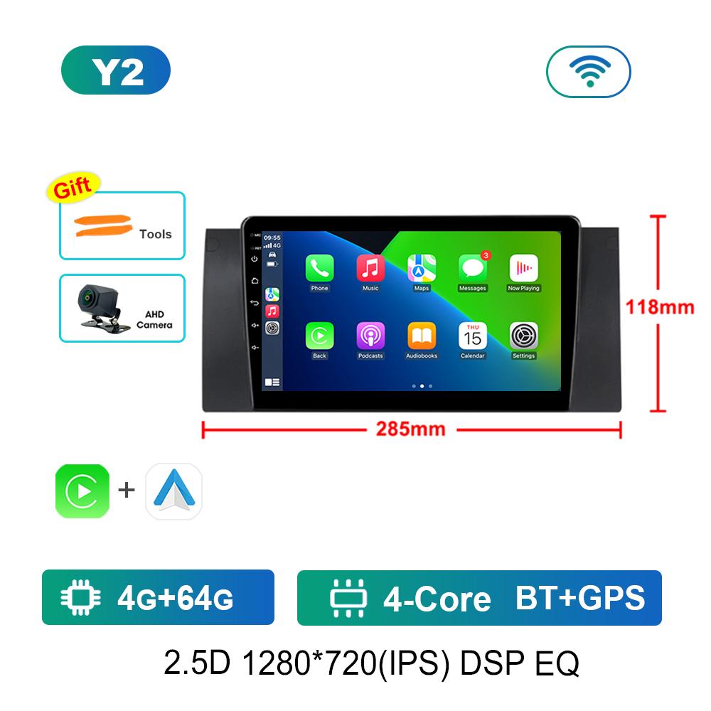 Carplay GPS Navigation for BMW E39 M5 1996 - 2003 DSP Stereo Car Radio Multimedia Player Android OS WiFi Head Unit