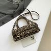 Bags Messenger Bag Women 2025 New Bag Korean Version Fashion Leopard Print Ins Messenger Portable Shoulder Small Square Bag Pu