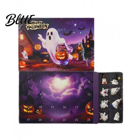 Countdown To Halloween Calendar Advent 2026, 24 Day Box with Figures, Gift Spooky Holiday for Kids, Party Decor & Daily Fun