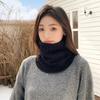 Twists Turtleneck Fake Collar Solid Color Pullover Wool Bib Detachable Knitted Scarf  Girl