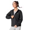 LiNing Solid Color Zipper Hoodie Casual Fitness Wear Women tops Black AFDVC10-1
