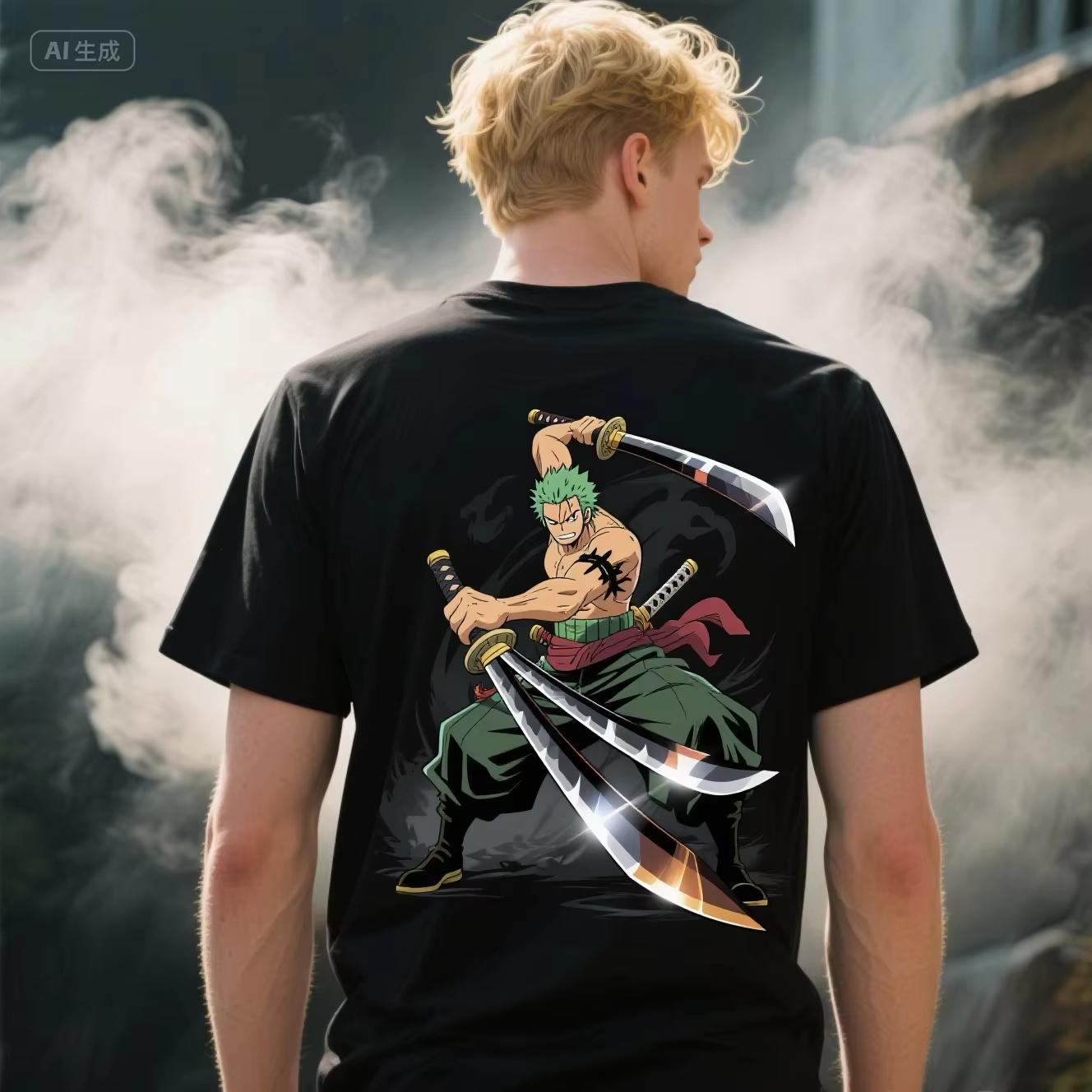 

2026 new The popular anime One Piece has collaborated with Sora to launch mens and womens cotton crewneck Tshirts 4XL