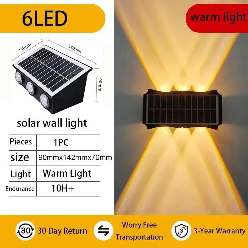 Solar Wall Light Waterproof Led Courtyard Street Exterior Garden Wall Lamp Solar Home Decoration House Outdoor LED Wall Lighting