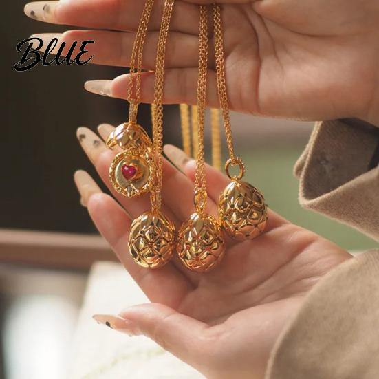 Egg Pendant Jewelry Retro Necklace Medieval Style Easter with Love