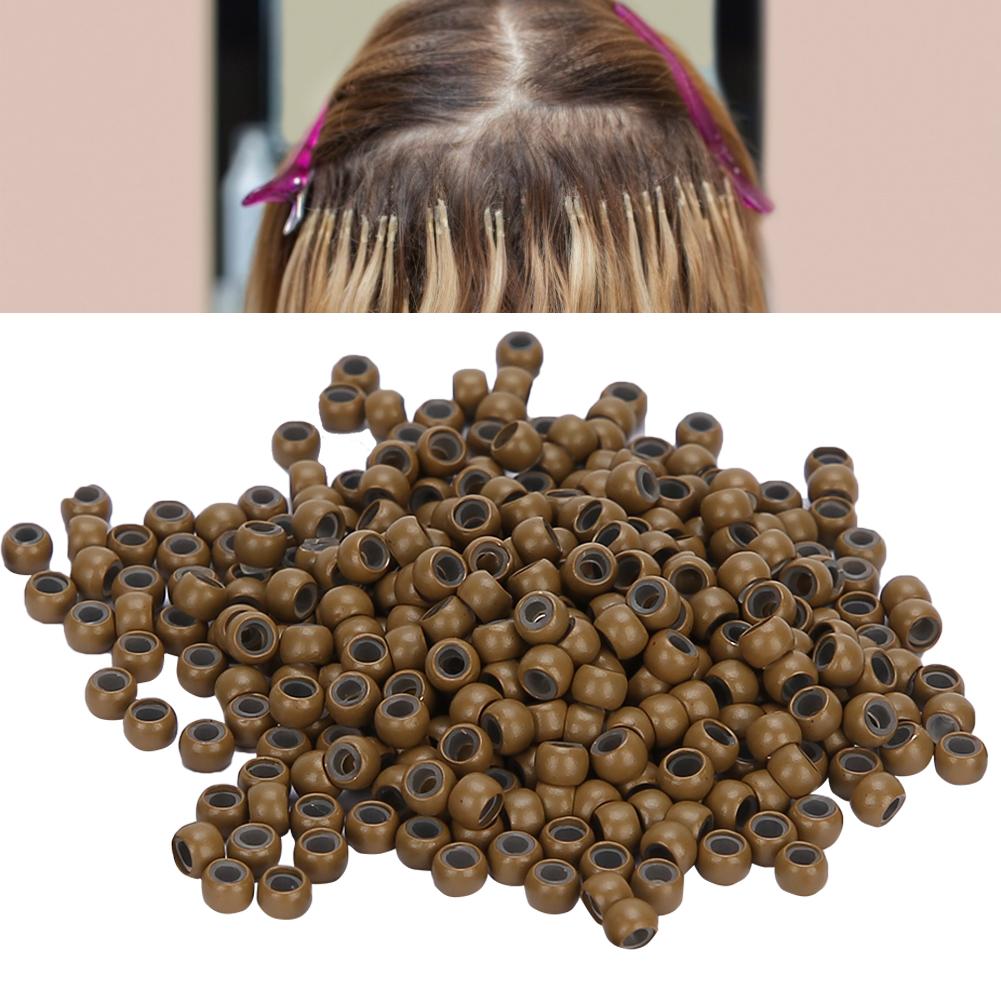 1000pcs Silicone   Links  s Beads Small Comfortable Hair Extension Tool