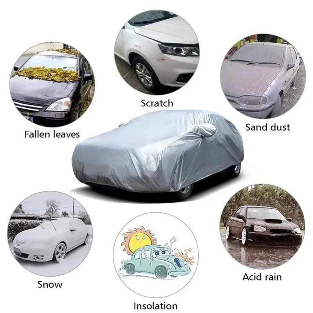 Universelle Ganzgarage Tragbar Wasserdicht für den Außenbereich UV-Schutz Kratzfest Autoabdeckung Zubehör
