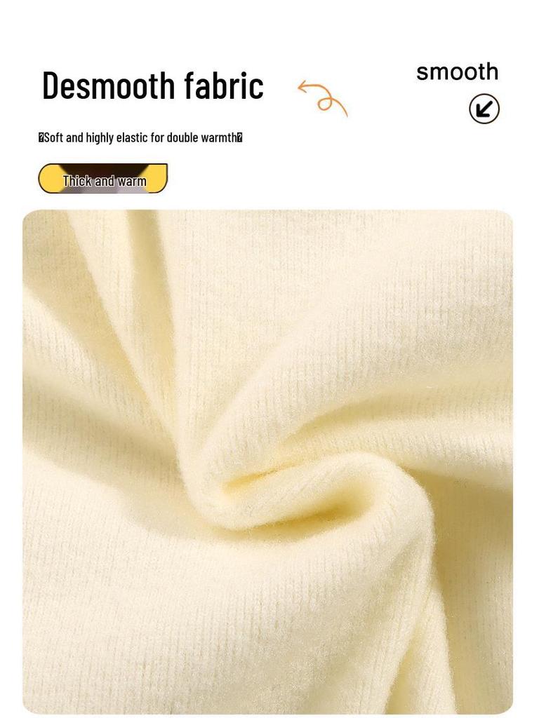 Children's Warm Cotton Cartoon Base Layer Top - Temperature-Sensitive, Half-High Collar Shirt for Baby Girls, Ideal for Autumn/Winter.