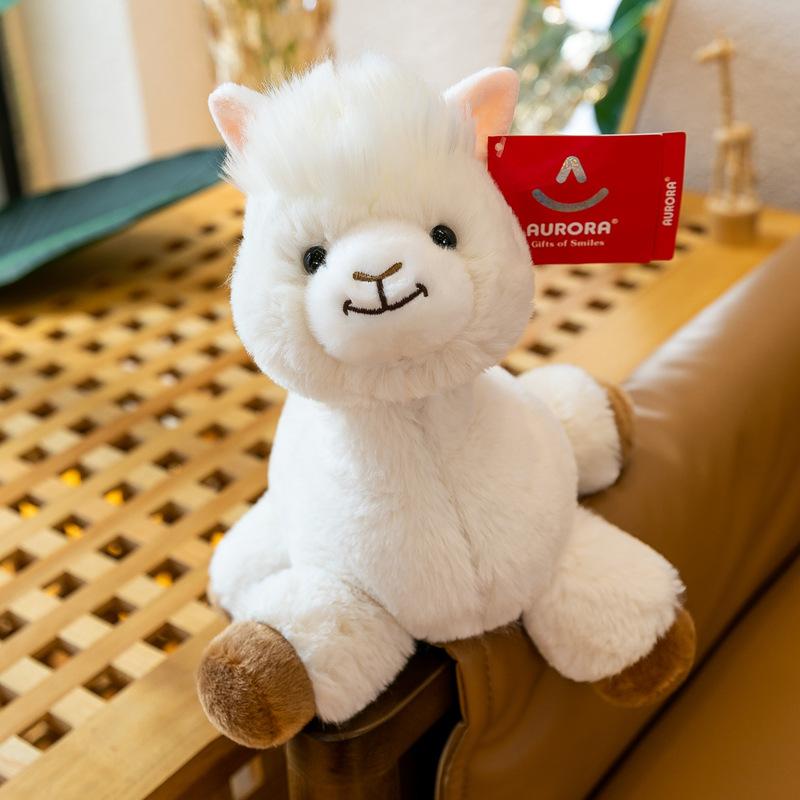 Cute Swinging Alpaca Doll Plush Toy Lamb Throw Pillow Sleeping Rag Doll Girlfriend Doll Gift Woman