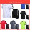 Men's Breathable Quick-drying Running Sport Set Short Sleeve Shirt And Shorts