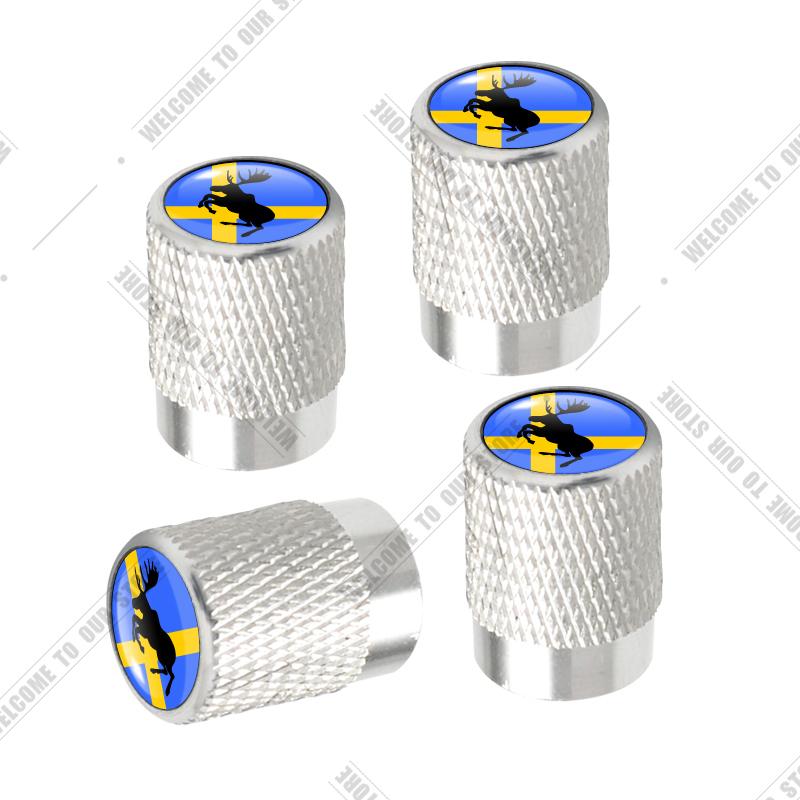 

Car CNC Aluminum Prancing Deer Moose Test Elk Emblem For Volvo S80 XC60 XC90 V60 XC40 4pcs Tire Valve Air Port Stem Cover Caps