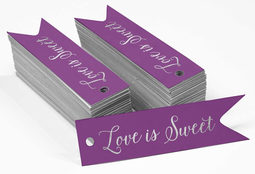Inkdotpot Gold Foil Paper Hang Tags Love Is Sweet Wedding Favor Tags 100