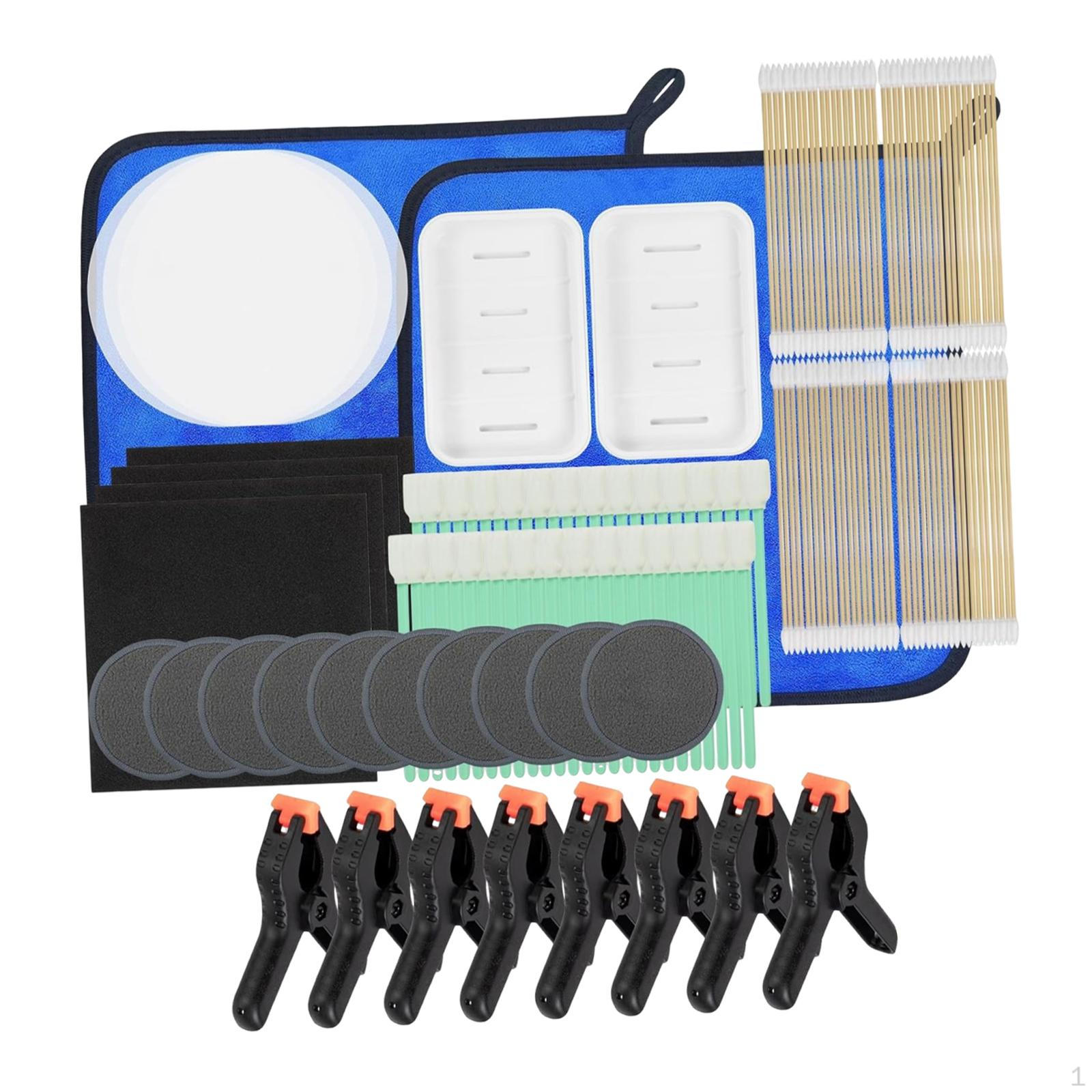Trading Card Cleaning Kit Accessories for Sports Cards Collectors Essential Cloth Swabs Care