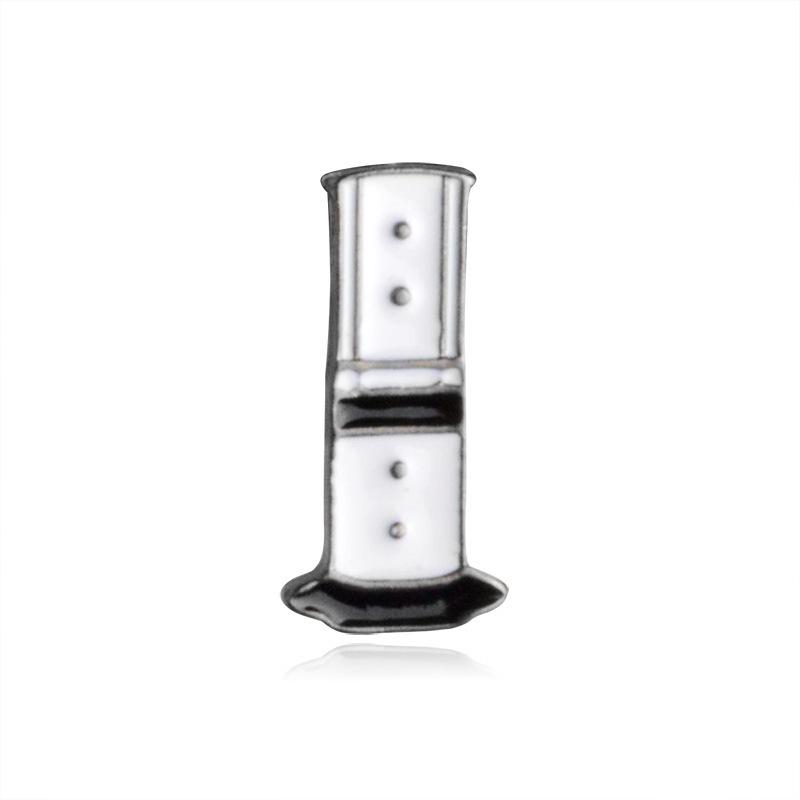 European & American Coffee Series Jewelry: Pour-over Kettle, AeroPress, Chemex, Filter Cup Alloy Brooch