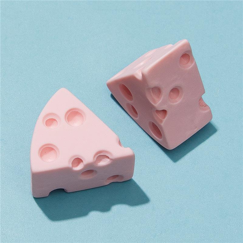 Miniature Cheese & Leaf Resin Accessories for DIY Jewelry and Phone Cases
