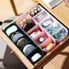 5 Grids Socks Storage Box Plastic with Cover Dormitories Sock Underwear Clothes Storage Organizer Boxes Cosmetische Holder Containers