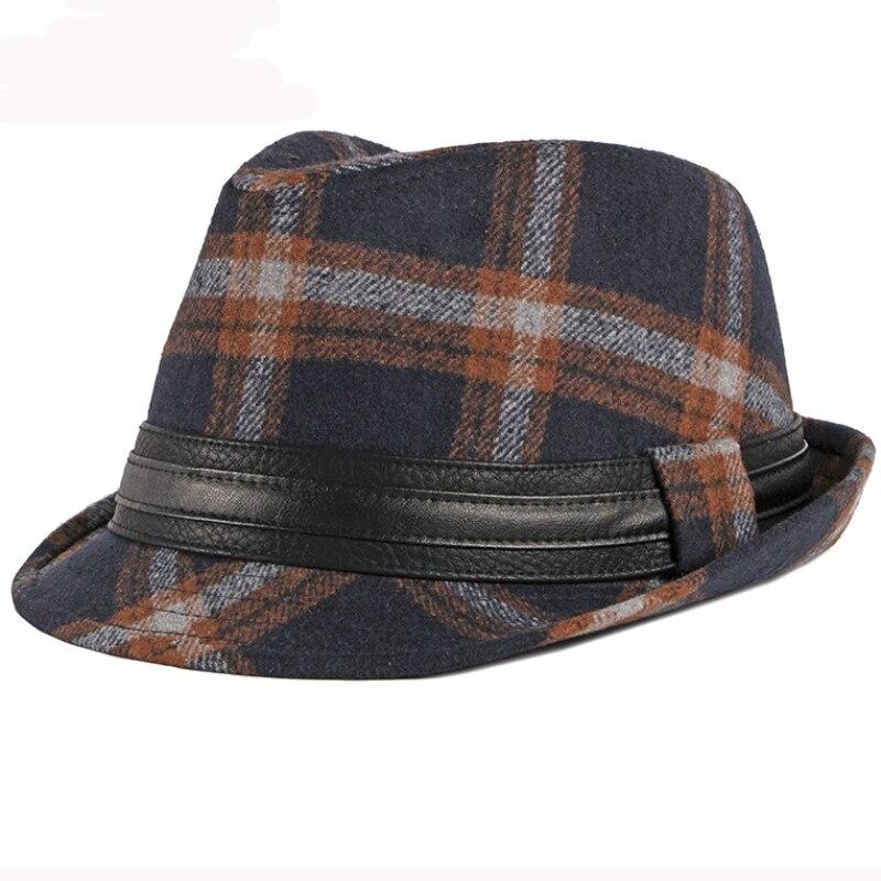 Fedoras Men Leather Band Fedora Hat 
