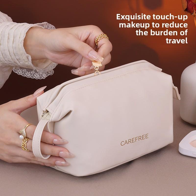 Travel Makeup Bag For Women With Waterproof Pu Material And Letter Pattern
