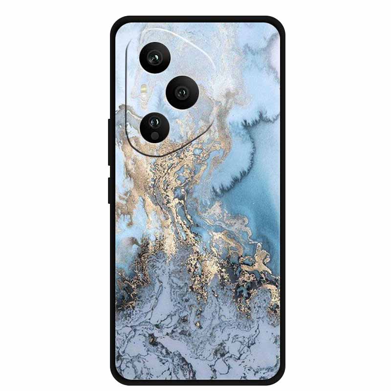 For Honor 400 Pro 5G Case Honor 400 5G Marble Painted Silicone Back Cover Cases for Honor 400 Pro/ 400 TPU Black Case 400 Pro 5G
