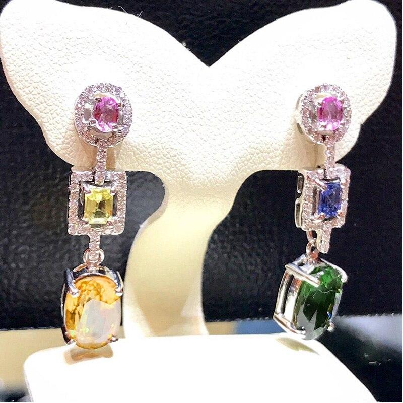 BELLA BOX Creative Multicolored Dangle Earrings Women For Cocktail Party Fashion Earrings With Brilliant Zircon Jewelry