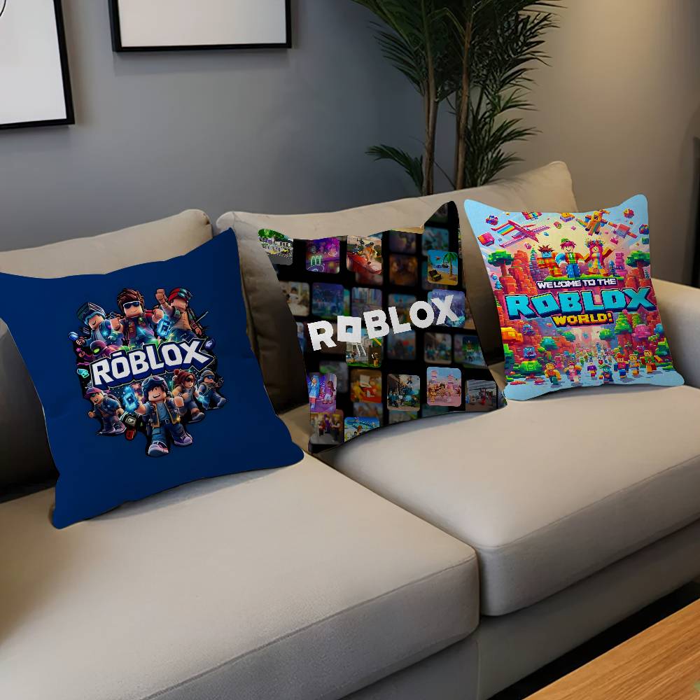 Sandbox Game R-RobloxS Cushion Cover Car Throw Pillow Case For Sofa Car Christmas Gift 40x40cm 45x45cm