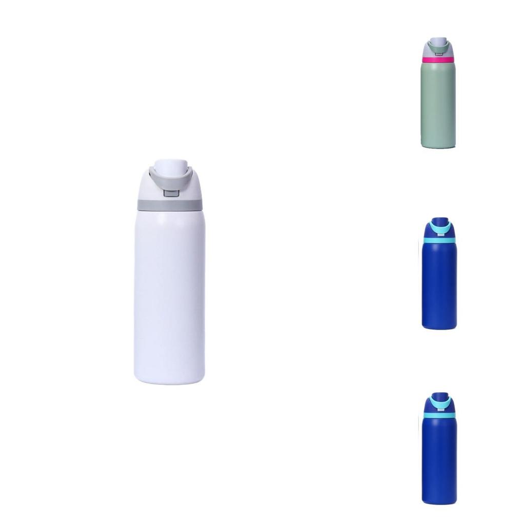 Owala Color Blocked Portable Stainless Steel Insulated Cup With Dual Drinking Ports For Outdoor Sports Use