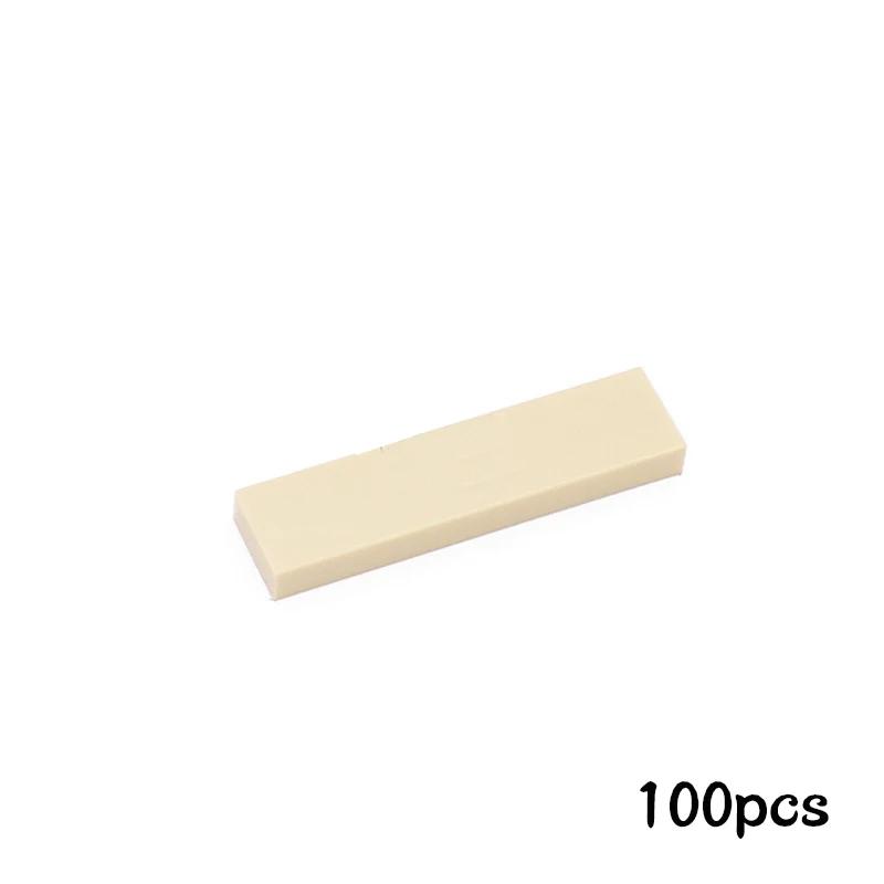 Non-Toxic 100Pcs Diy Building Blocks Thin Figure Bricks Smooth 1X4 Dots Educational Creative Toys For Children Size Compatible With 2431