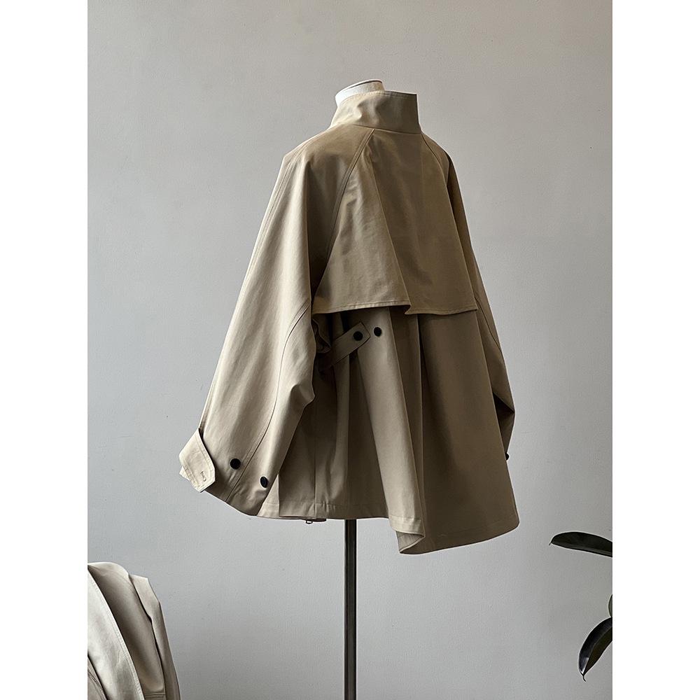 Yan Shuang Women's Korean Style Mid-Length Trench Coat - Autumn British Niche Loose Cape (3165)
