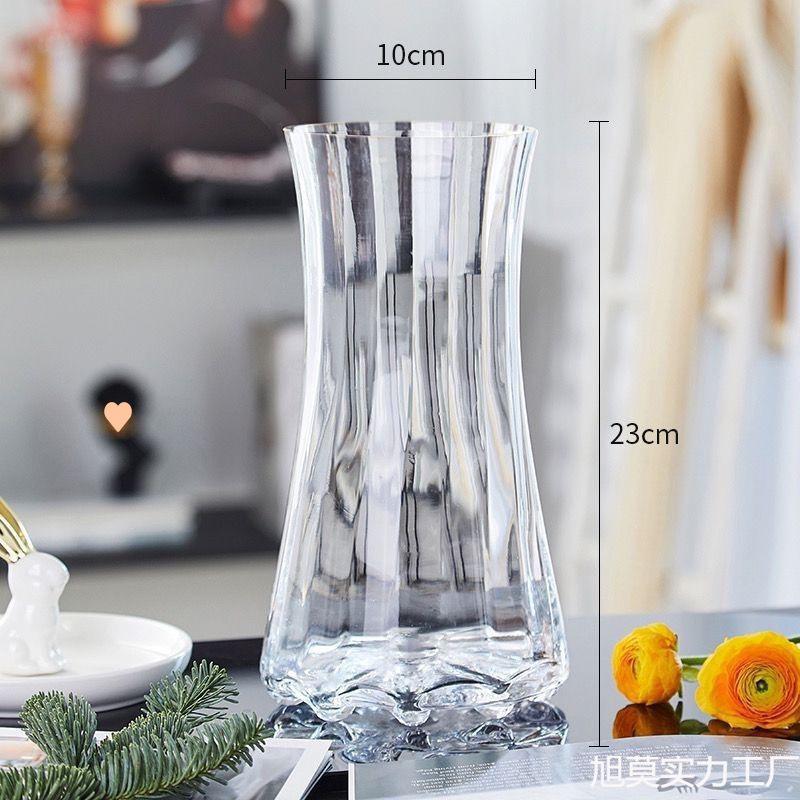 Light Luxury Nordic Glass Vase for Hydroponic Lily Flower Arrangement