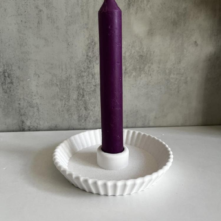 Gips Kerzenhalter Silikonform Gestreifte Tellerförmige Kerzenständerform Gips Kerzenständer Schmuck Bastelform