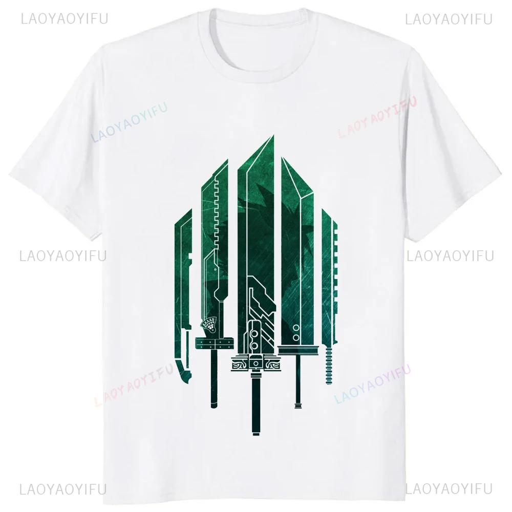 Final Fantasy Cloud Strife Graphic Printed Man Tshirt VII Remake Harajuku Japan Anime T-shirt Streetwear Hipster Comfort Tees
