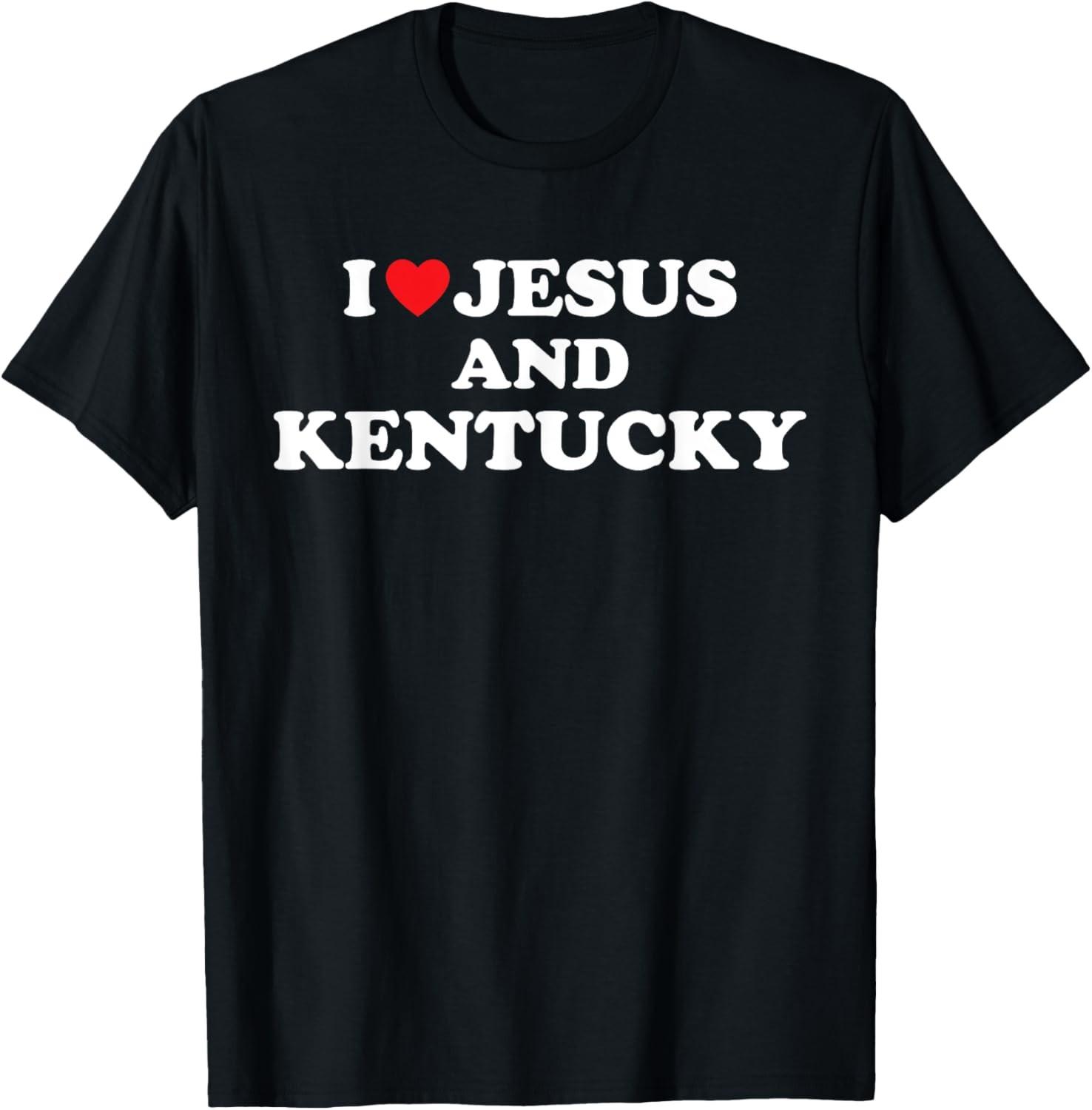 USA Map Proud Christian - I Love Jesus And Kentucky T-Shirt S разноцветный