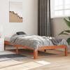 Vidaxl Bed Frame Without Mattress, Waxed Brown, 100X200 Cm, Solid Pine