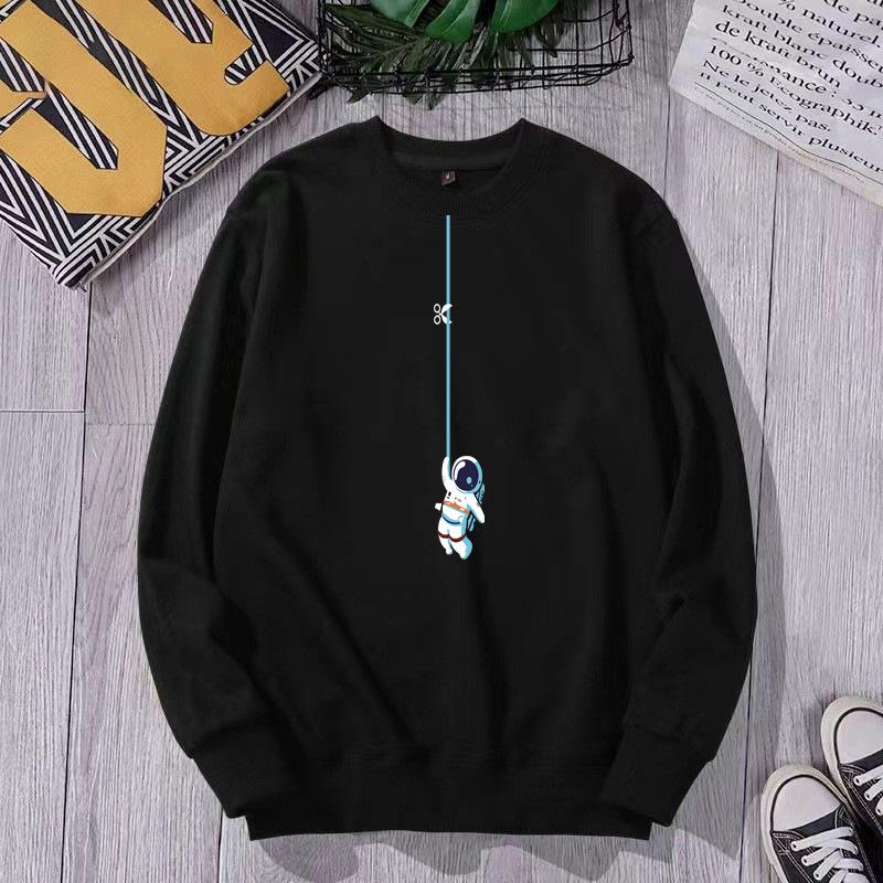 Men's 2023 Trendy Sports Hoodie, Loose Fit, Plus Size, Round Neck, Printed Autumn/Winter Internet Celebrity Style.