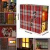 DIY Book Nook 3D Wooden Puzzle Miniature Doll House Kit With Warm Light Creative Bookshelf DIY Booknook Toy Xmas Gift Home Decor