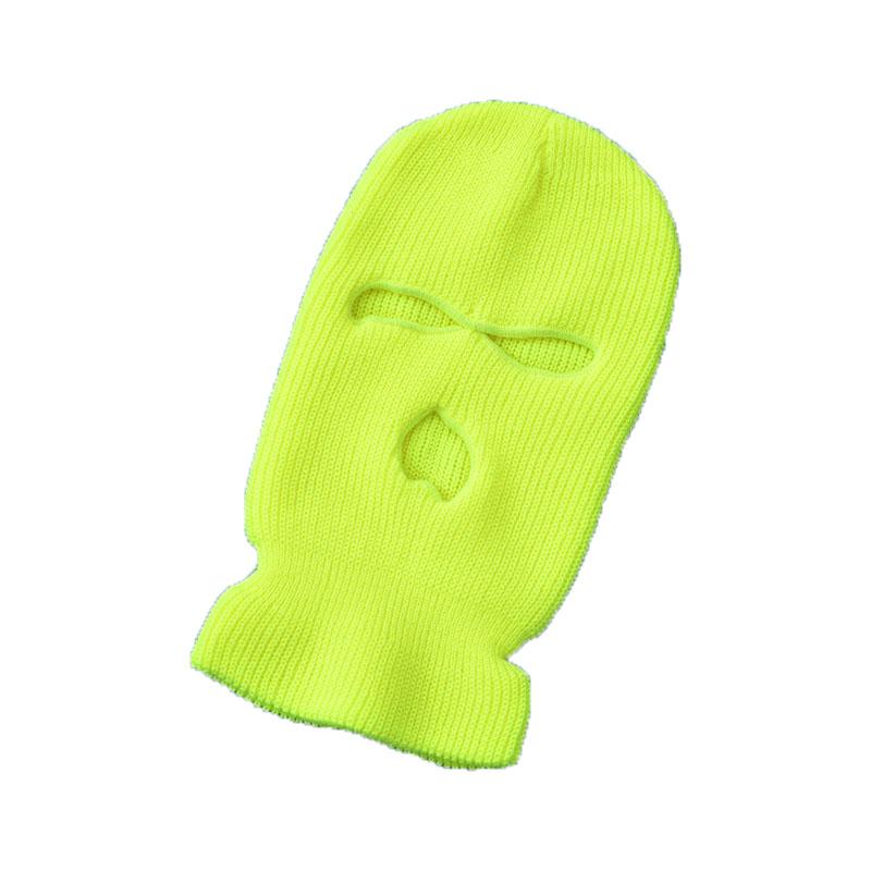 Updated Full Face Cover Three-hole Knitted Hat Men and Women Mask Beanies Hat Balaclava Army Tactical CS Winter Warm Biking Unisex Caps