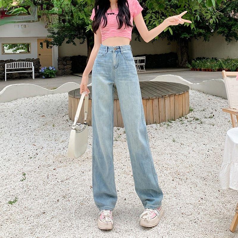 90s Harajuku Y2k Baggy Cargo Jeans Women Blue Vintage Chic Straight Denim Trousers Female Korean Fashion Aesthetic 2000s Jean Pants 2026 New