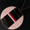 Hermes Necklace Brown/pink Buffalo Horn 16.5g Women Used