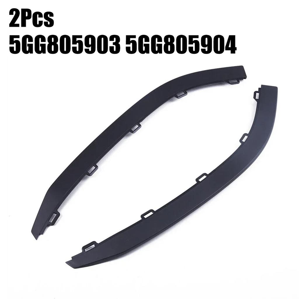 2Pcs Car Front Bumper Spoiler For Golf For MK7 2013-2017 5GG805903 L&R Exterior Bumper Spoiler Molding Trim 54 Cm Black ABS