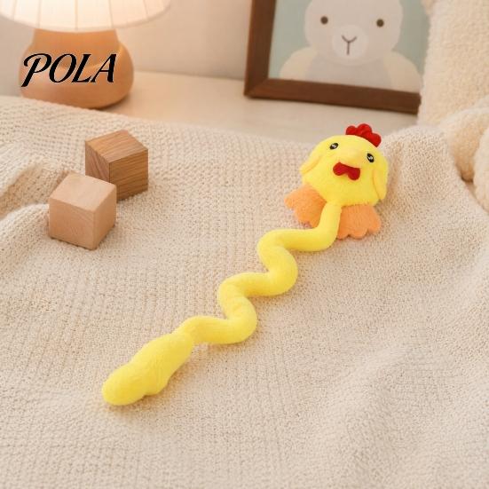 Cartoon Shape Cat Toy Plush Animal Toy, Long Tail Chew with Crinkle Sound, Interactive Hanging Stuffed Fox Chick Monkey for Indoor Cats Solo