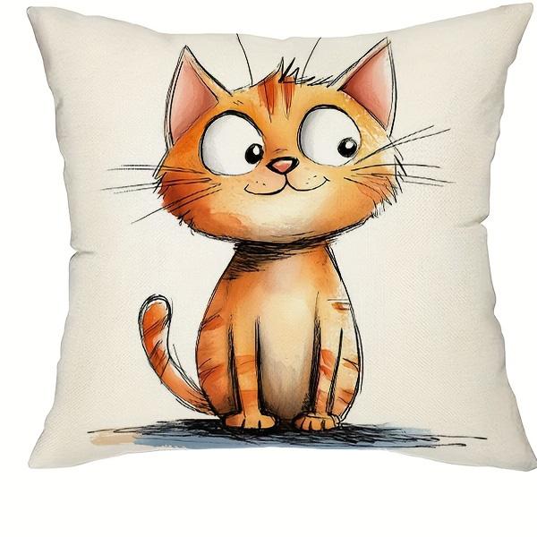 Bohemian 3D Black Cat Cushion Cover Pillowcase Home Bedroom Living Room Decor Home Decoration Zipper Washable Fast Shipping